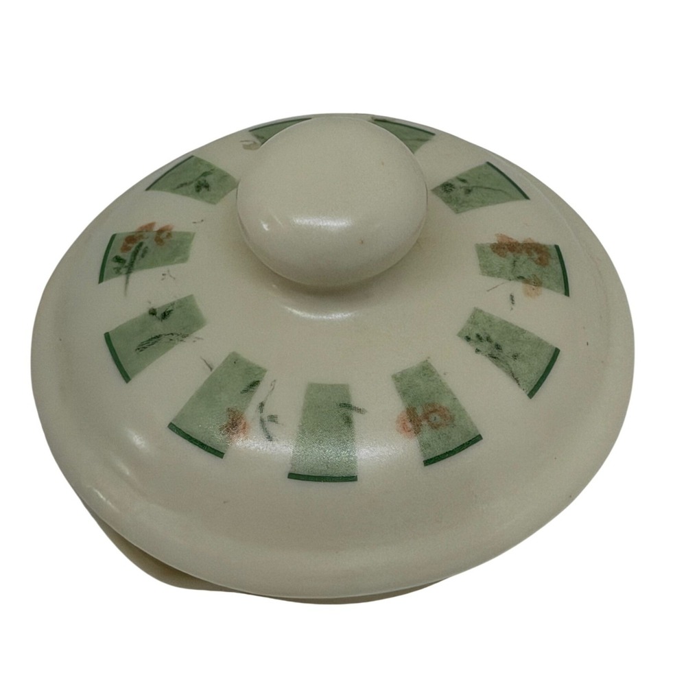 Pfaltzgraff Sugar Bowl Lid Naturewood Replacement Cream Green Floral Stoneware